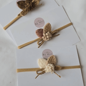 Newborn headband Winterflowers